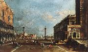 GUARDI, Francesco View of Piazzetta San Marco towards the San Giorgio Maggiore sdg Sweden oil painting artist